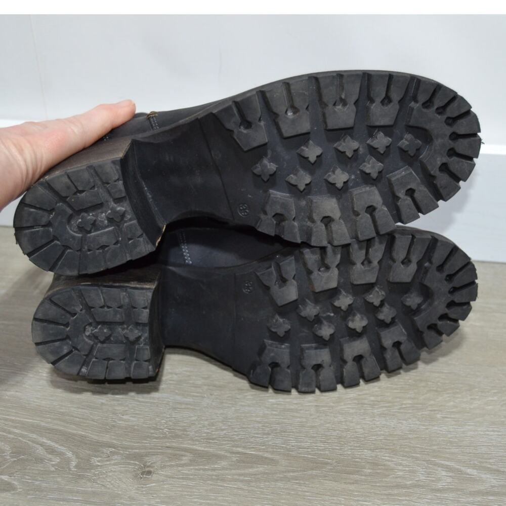 Bull Boxer Cory Black Leather Chelsea Heeled Ankle Boots Size 9 - Picture 5 of 9